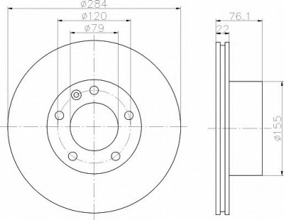 HELLA PAGID 8dd355100501 -  Тормозной диск